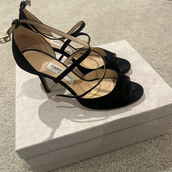 Jimmy Choo black suede heels, size 8.5 - Picture 2 of 7